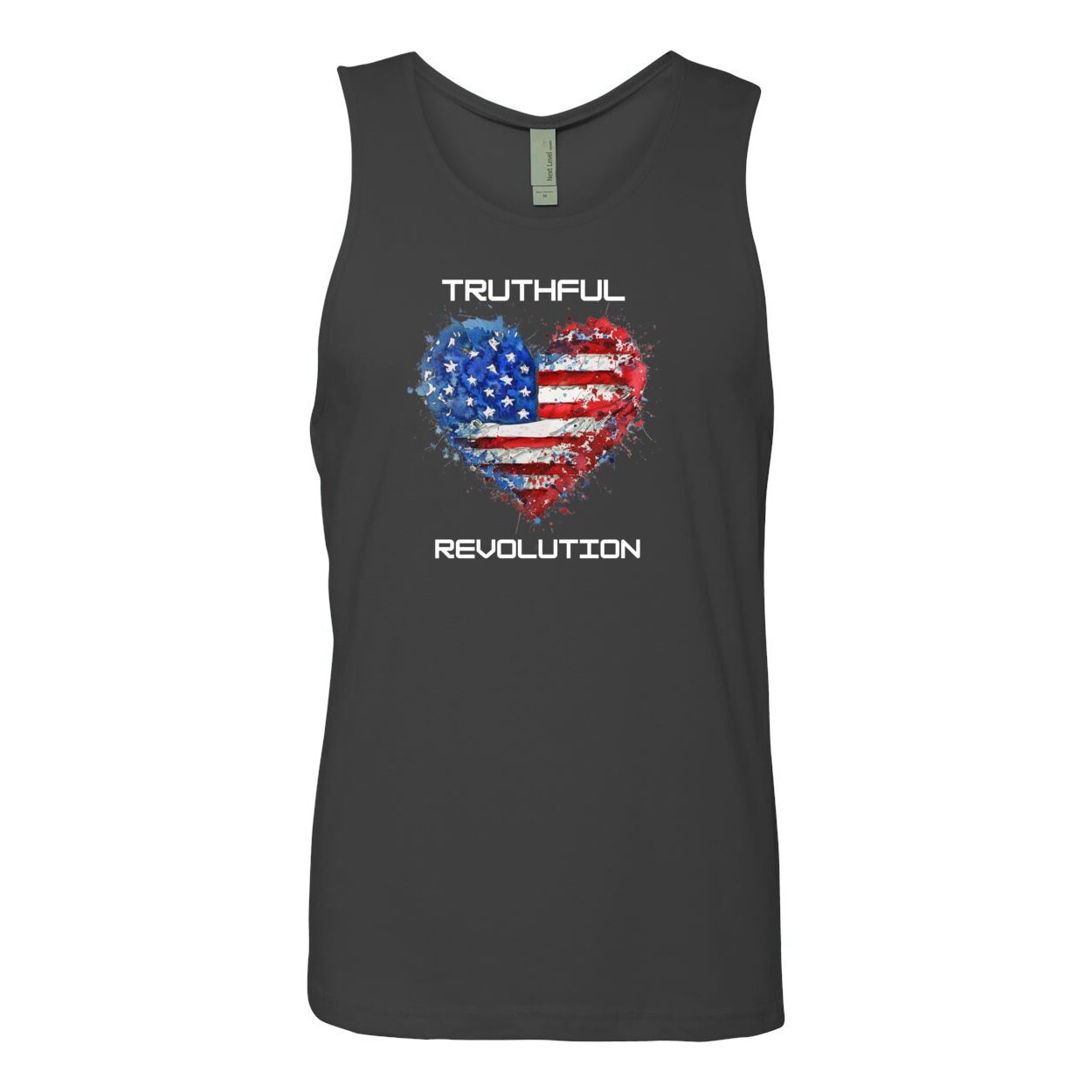 Men's TRUREV Cotton Tank-White Letter