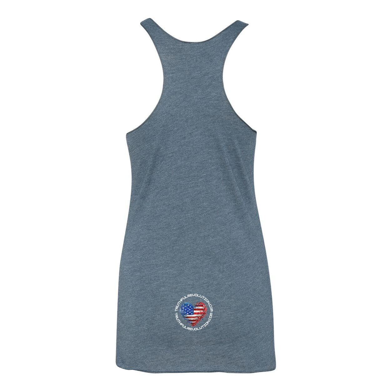 One King Women's Triblend Racerback Tank-White Letter