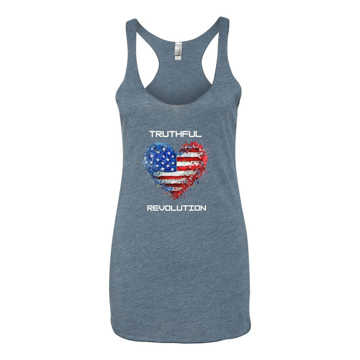Women’s TRUREV Triblend Racerback Tank-White Letter