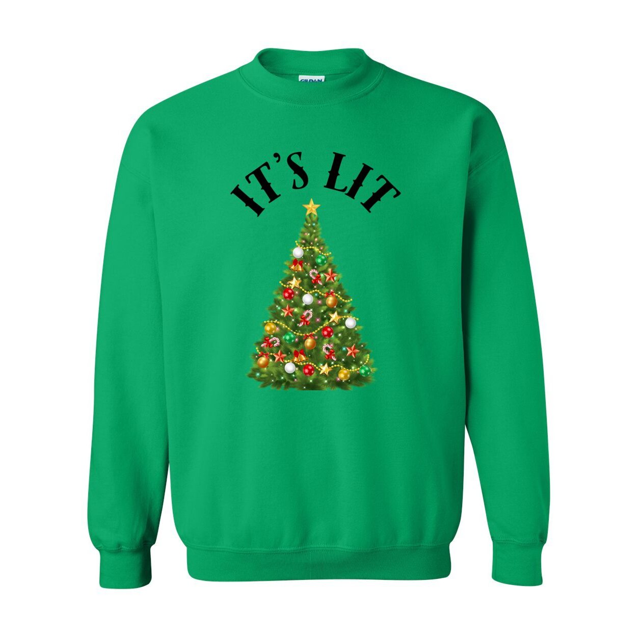 IT'S LIT Xmas Cotton-Blend Sweatshirt-Unisex