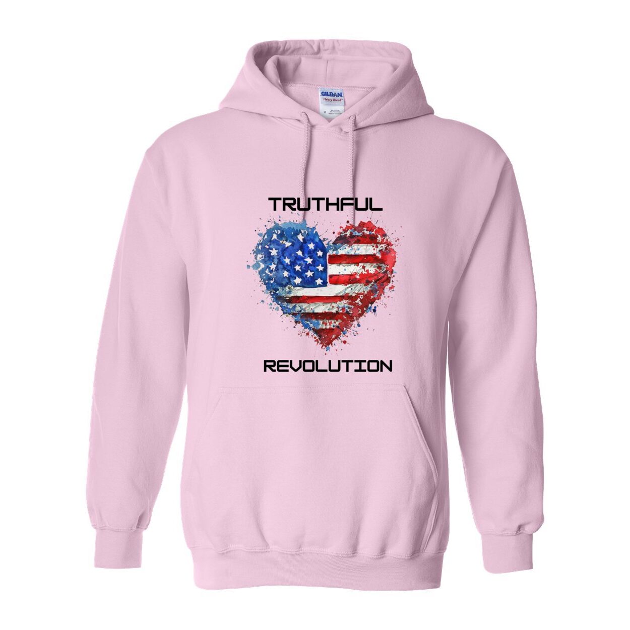 Unisex TRUREV Pullover Hooded Sweatshirt-blk ltr