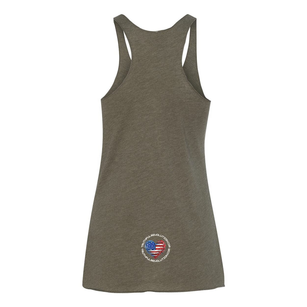 Women’s TRUREV Triblend Racerback Tank-White Letter
