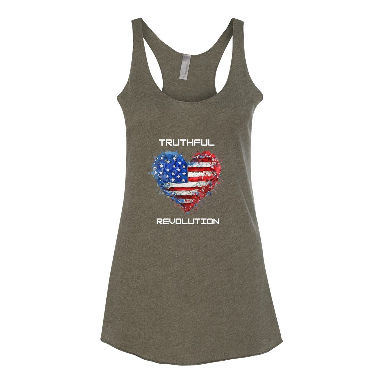 Women’s TRUREV Triblend Racerback Tank-White Letter
