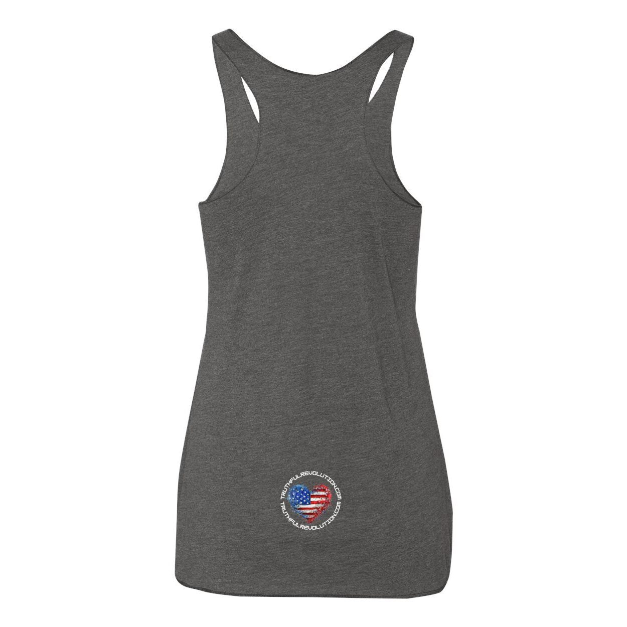 One King Women's Triblend Racerback Tank-White Letter