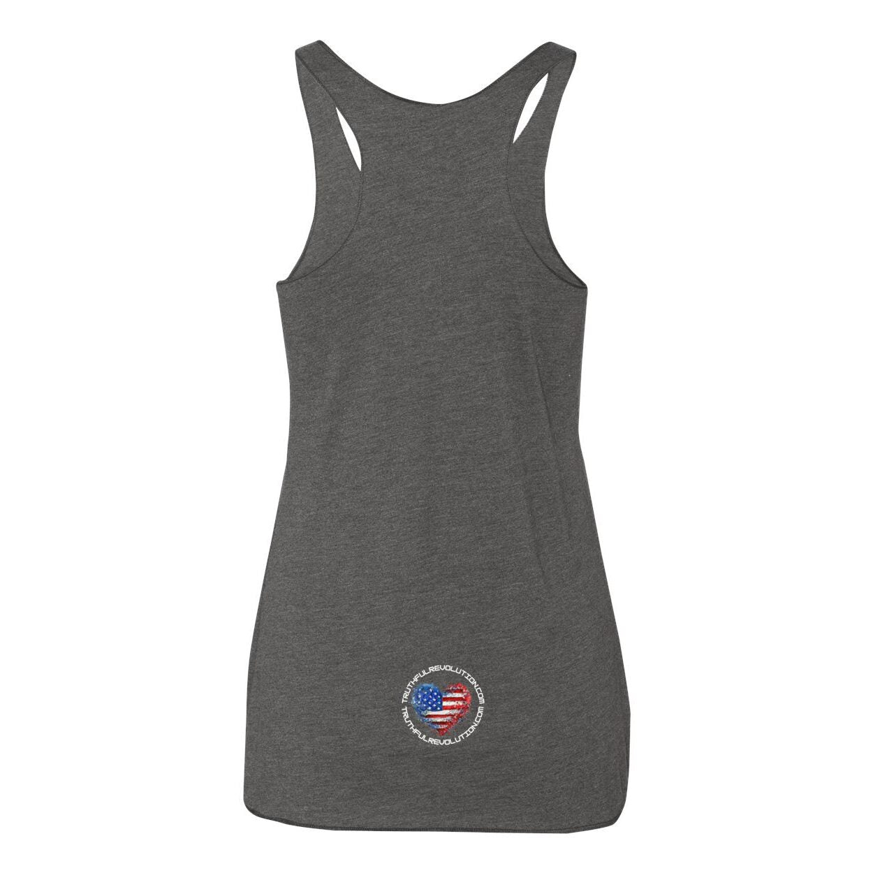 Women’s TRUREV Triblend Racerback Tank-White Letter