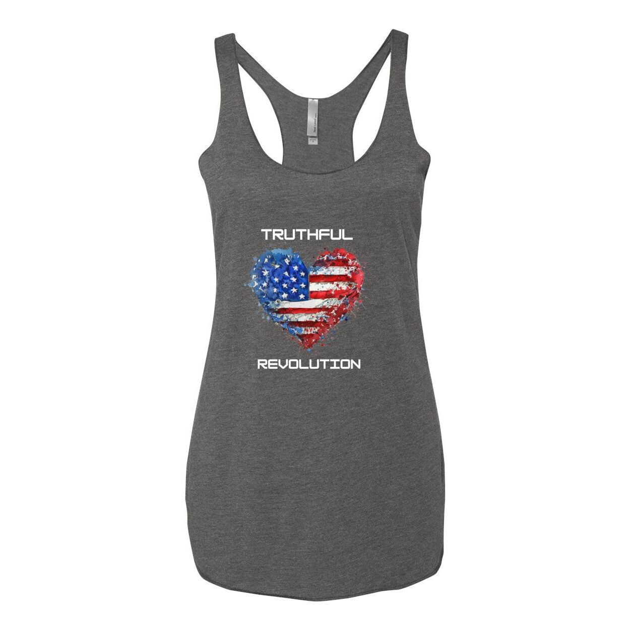 Women’s TRUREV Triblend Racerback Tank-White Letter