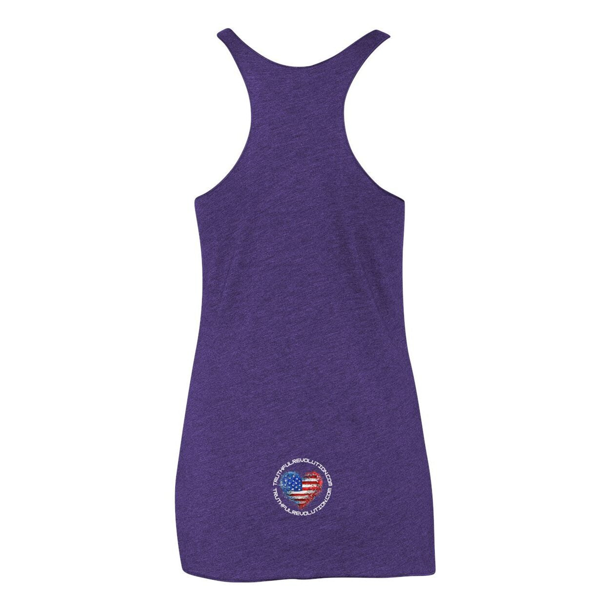 One King Women's Triblend Racerback Tank-White Letter
