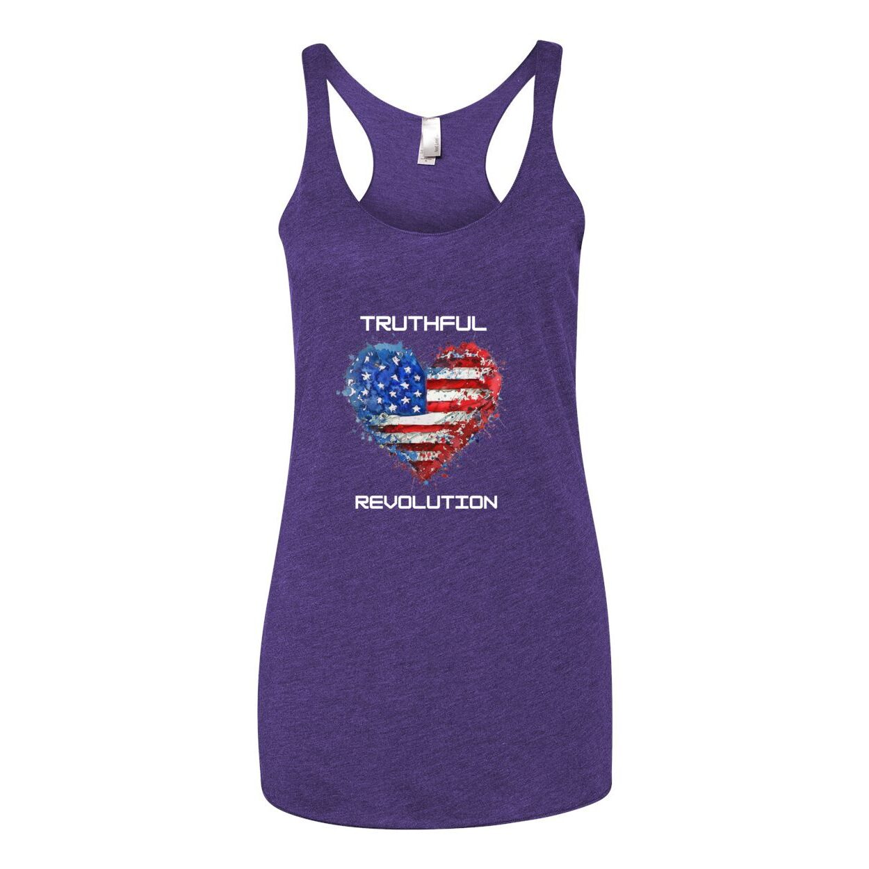 Women’s TRUREV Triblend Racerback Tank-White Letter