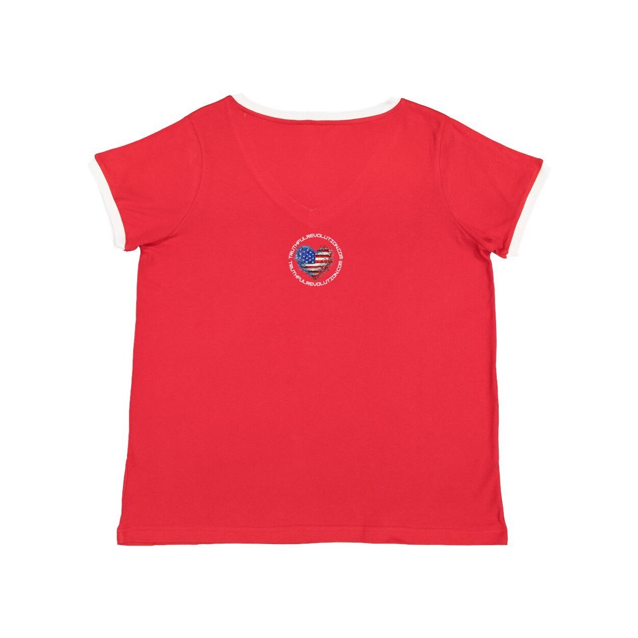 One King Women's Curvy Premium Jersey V-Neck Tee