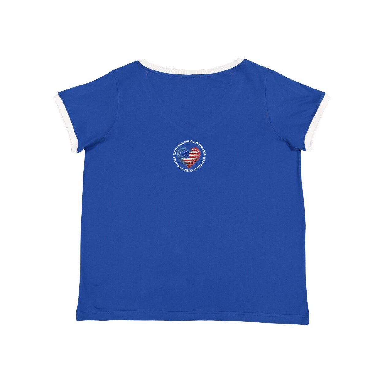 One King Women's Curvy Premium Jersey V-Neck Tee