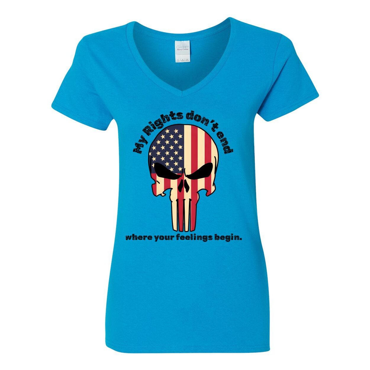 My Rights Women's V-Neck Cotton T-Shirt