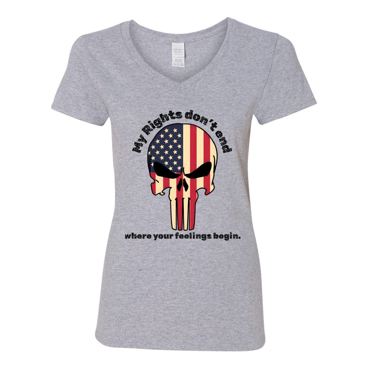 My Rights Women's V-Neck Cotton T-Shirt
