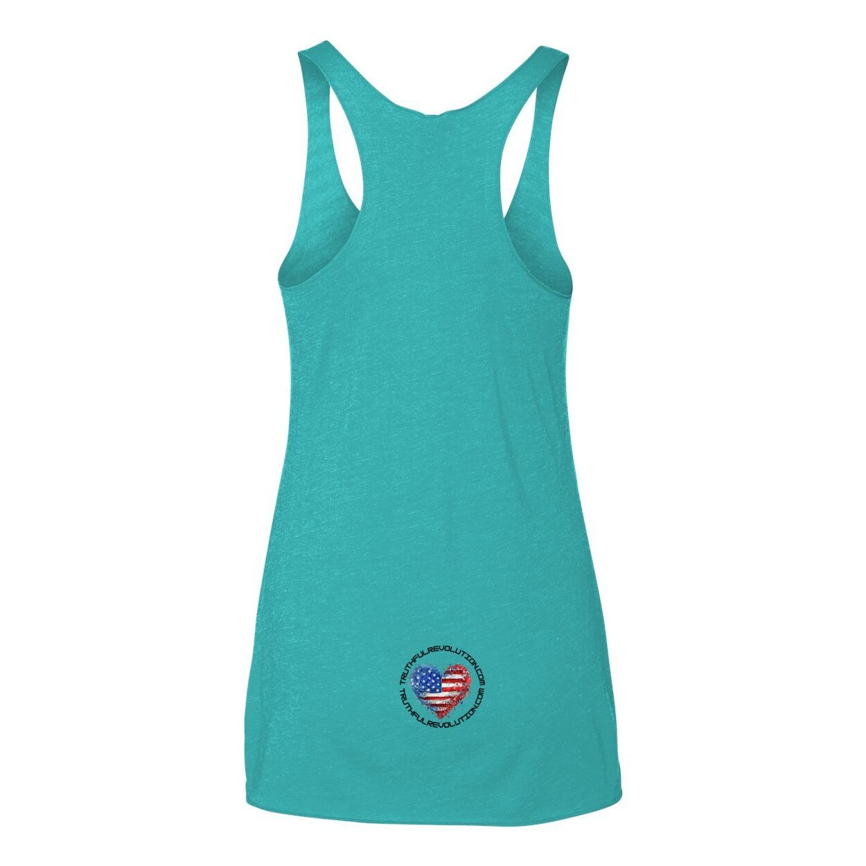 Women's TRUREV Triblend Racerback Tank-Black Letter
