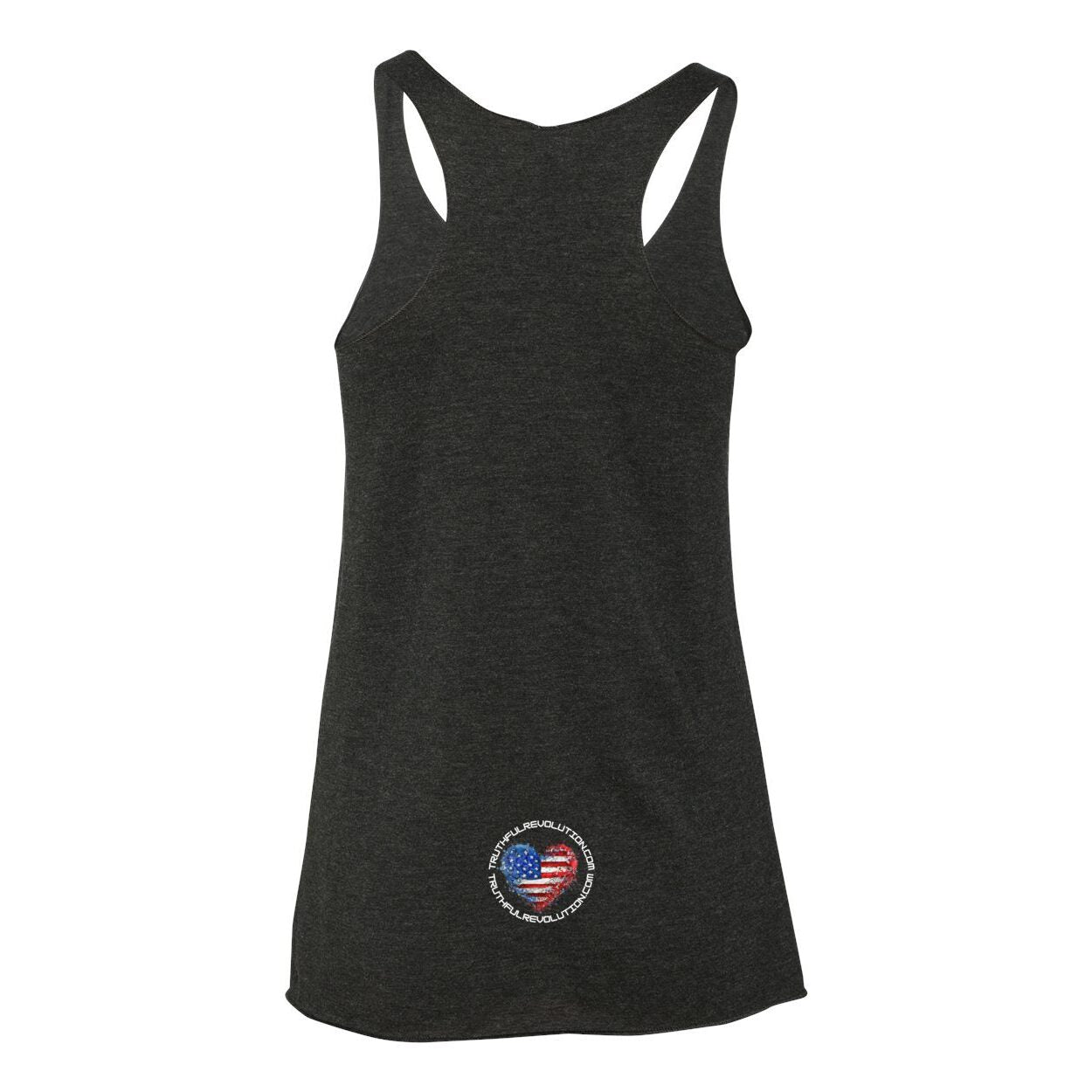 One King Women's Triblend Racerback Tank-White Letter