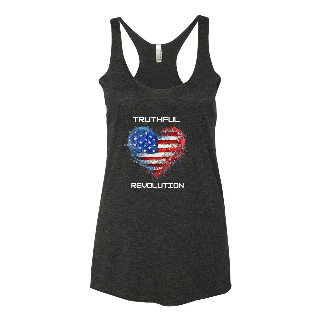 Women’s TRUREV Triblend Racerback Tank-White Letter