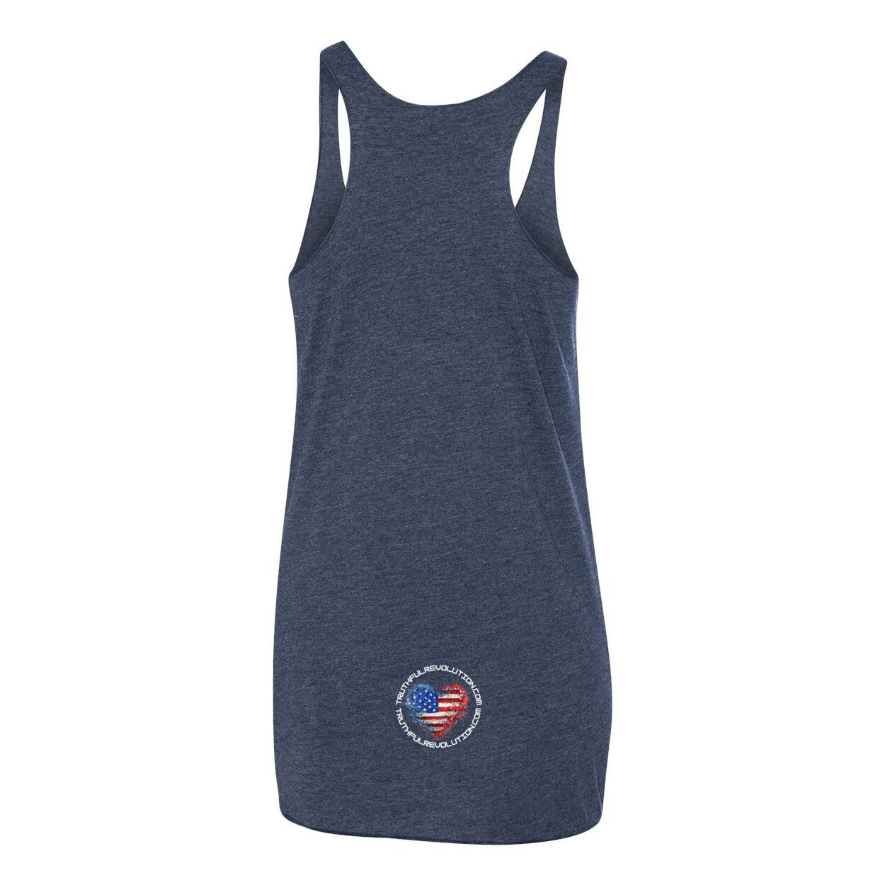 One King Women's Triblend Racerback Tank-White Letter