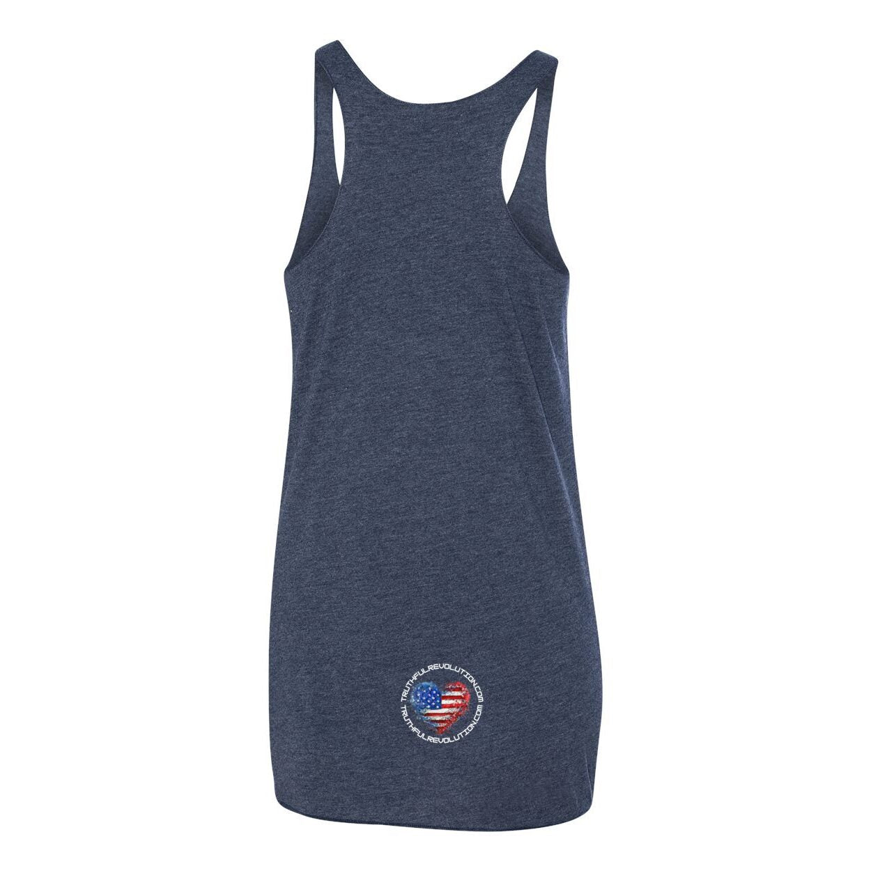 Women’s TRUREV Triblend Racerback Tank-White Letter