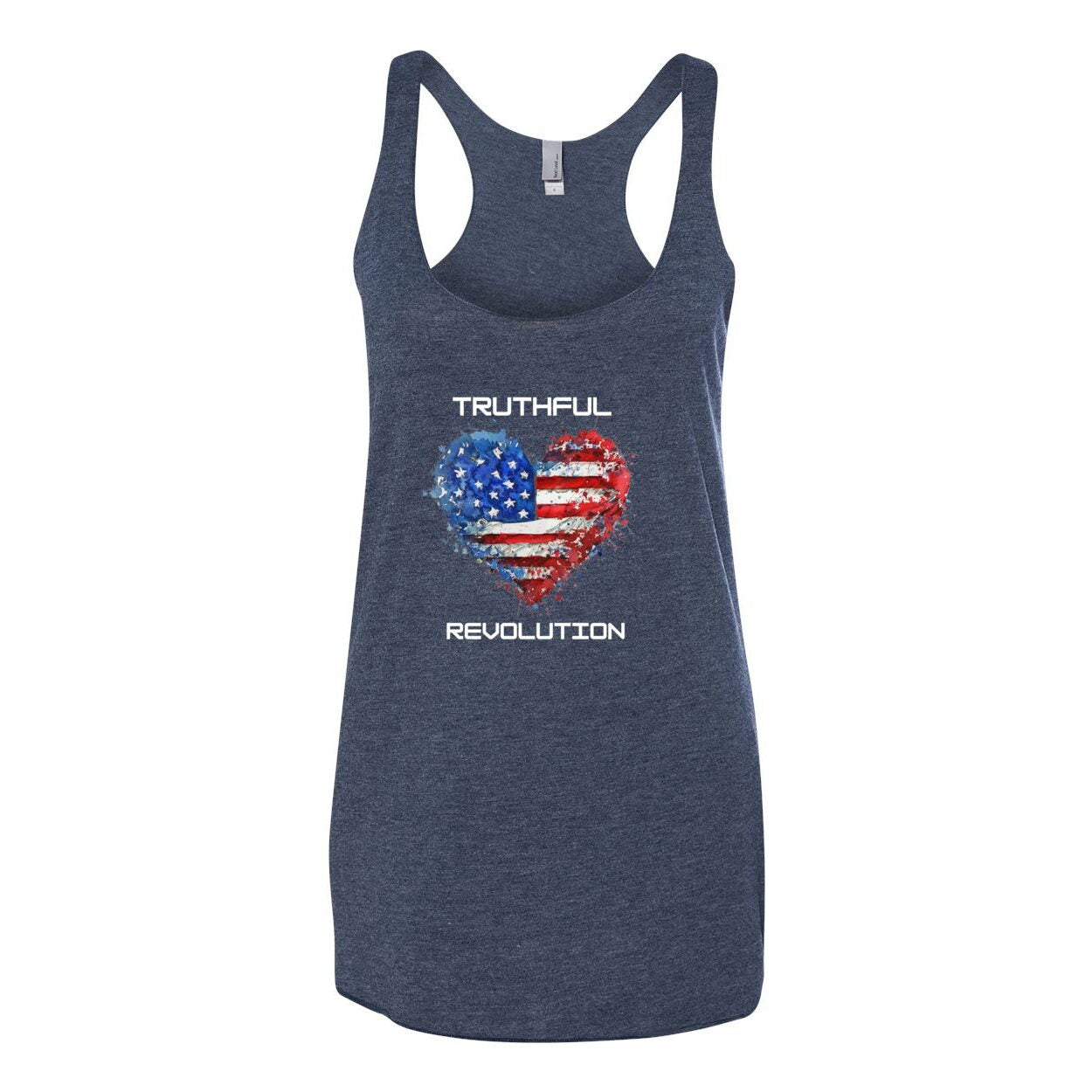 Women’s TRUREV Triblend Racerback Tank-White Letter