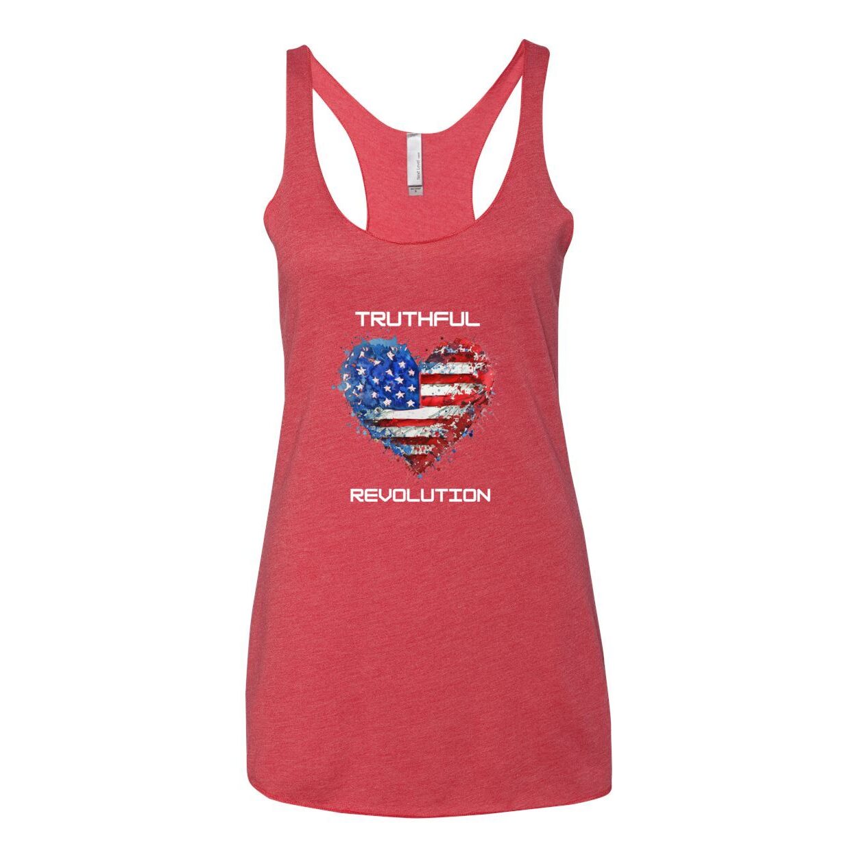 Women’s TRUREV Triblend Racerback Tank-White Letter