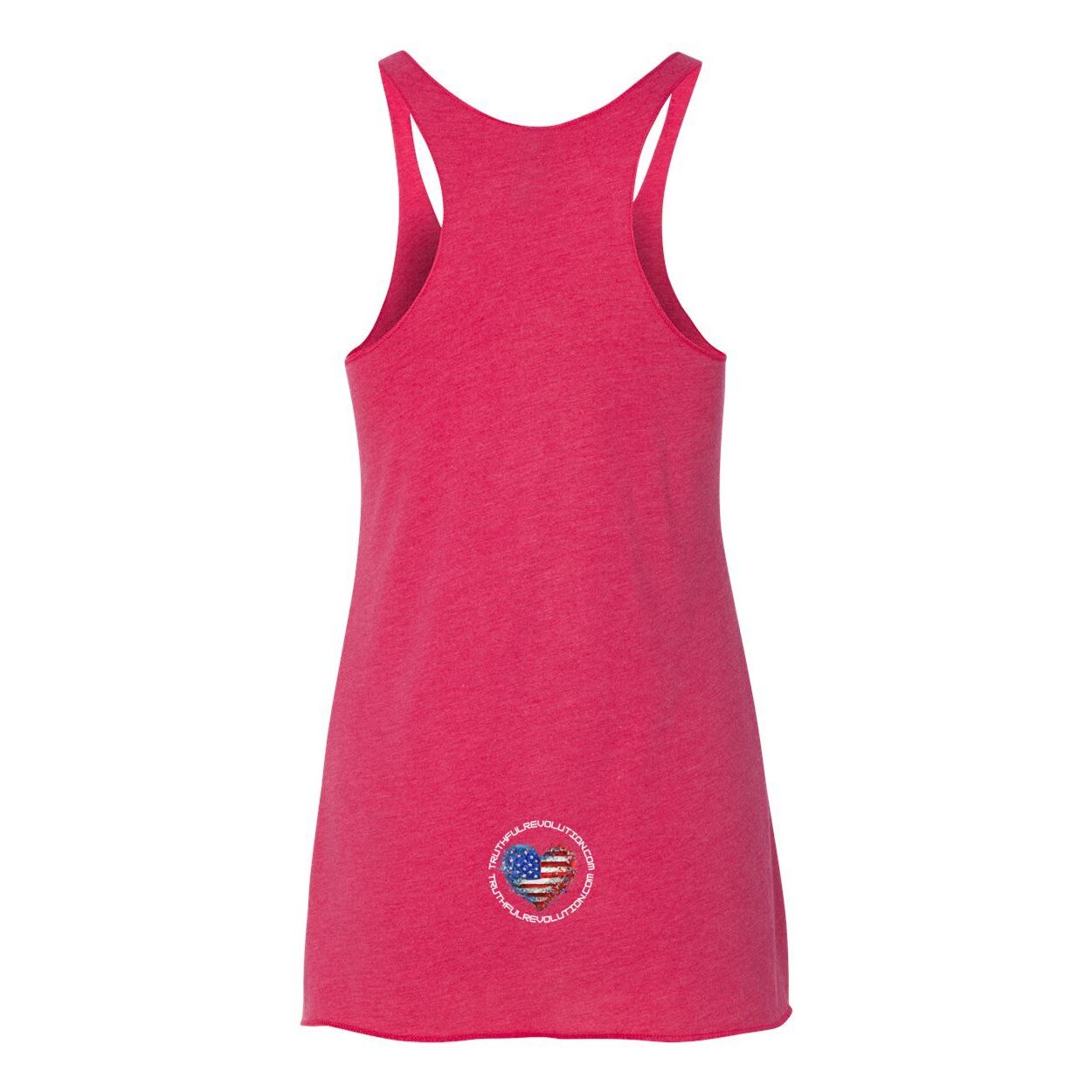 One King Women's Triblend Racerback Tank-White Letter