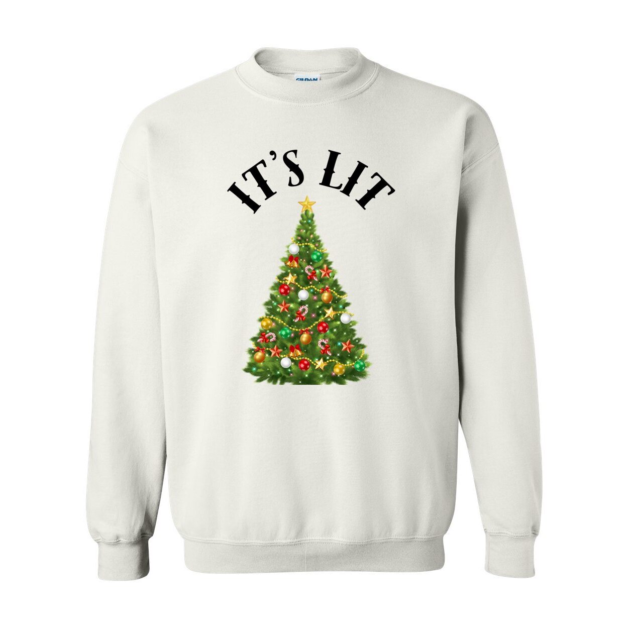 IT'S LIT Xmas Cotton-Blend Sweatshirt-Unisex