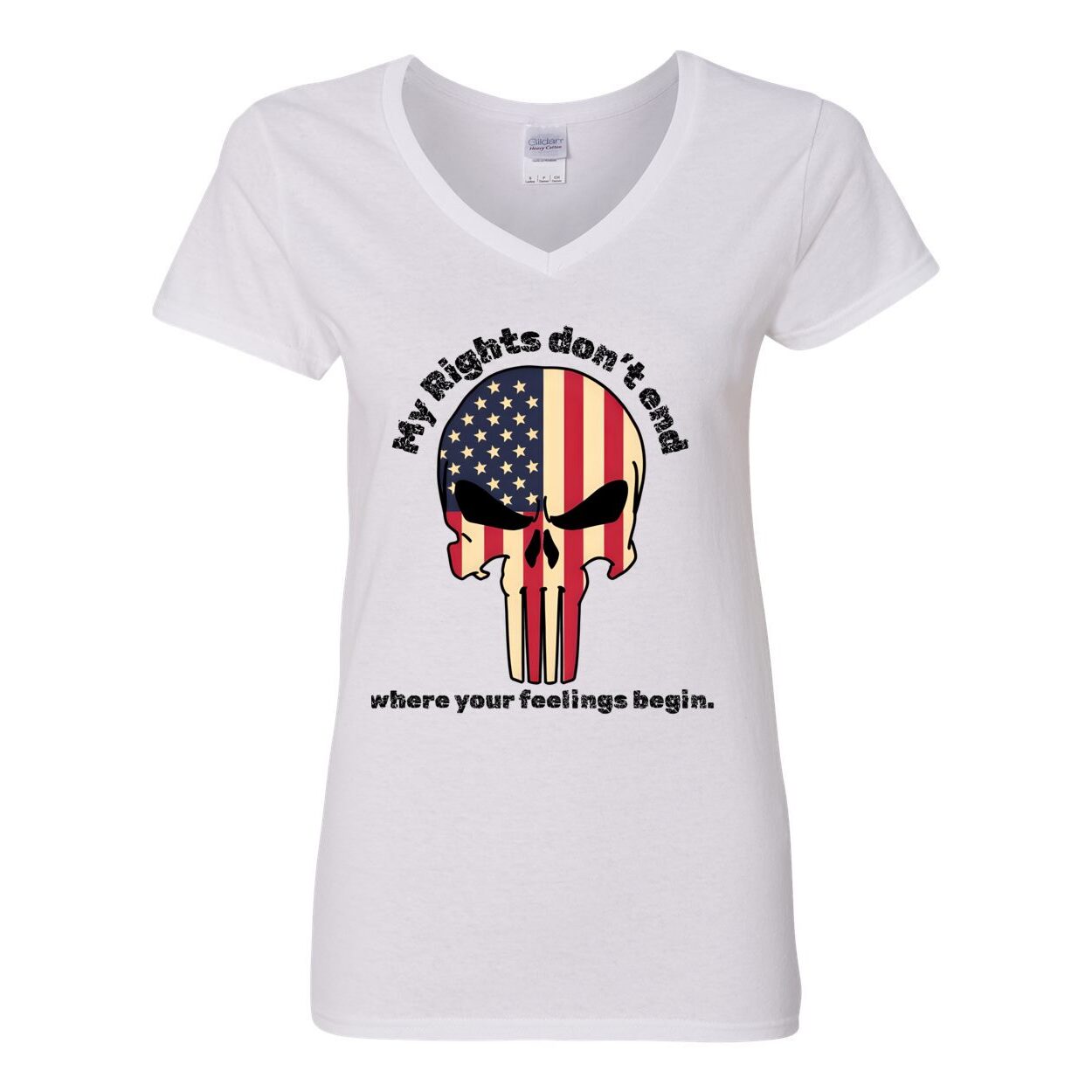 My Rights Women's V-Neck Cotton T-Shirt