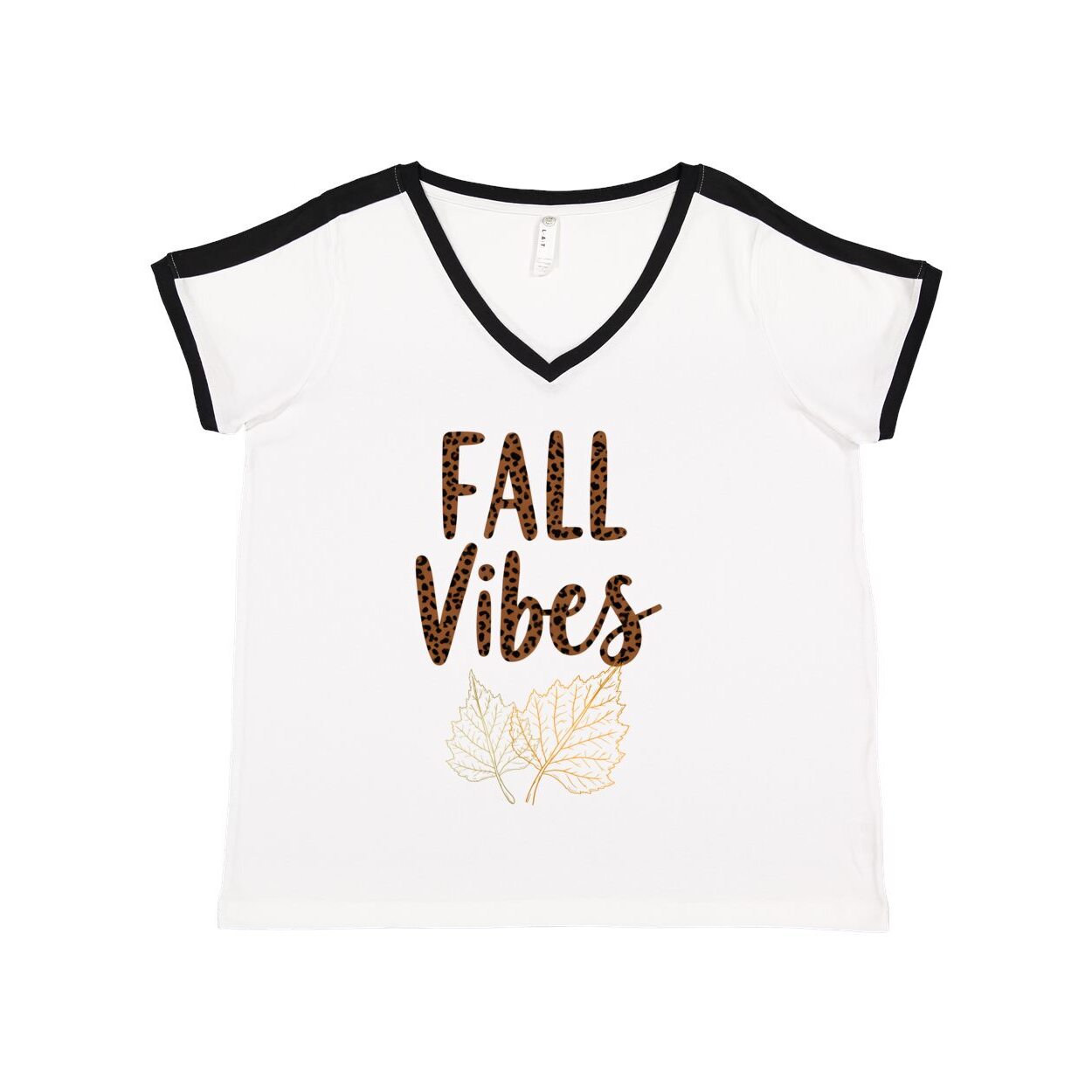 Fall Vibes Women's Curvy V-Neck Shirt