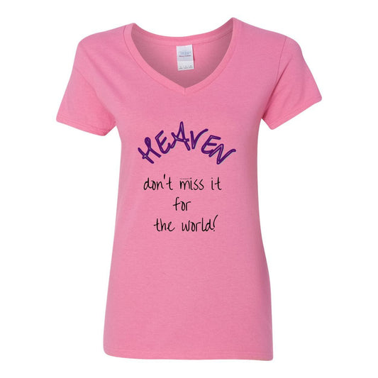 Heaven Women's Cotton V-Neck T-Shirt