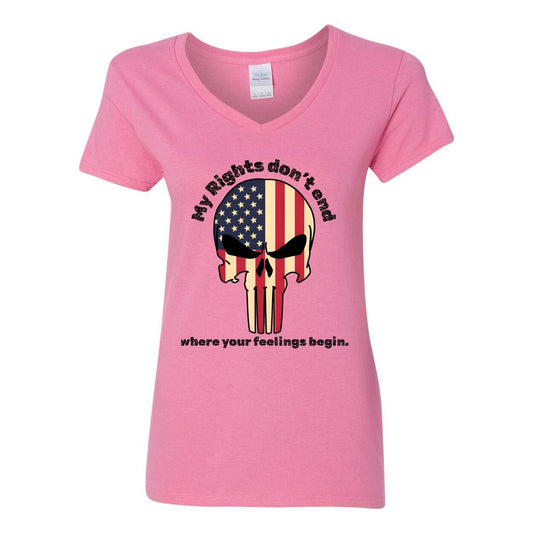 My Rights Women's V-Neck Cotton T-Shirt