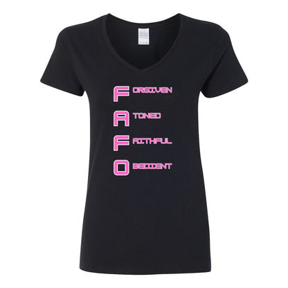 Women's FAFO Cotton V-Neck T-Shirt