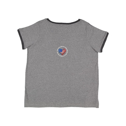 One King Women's Curvy Premium Jersey V-Neck Tee