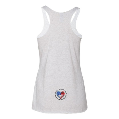 Women's TRUREV Triblend Racerback Tank-Black Letter
