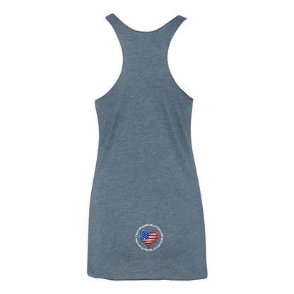 Women’s TRUREV Triblend Racerback Tank-White Letter