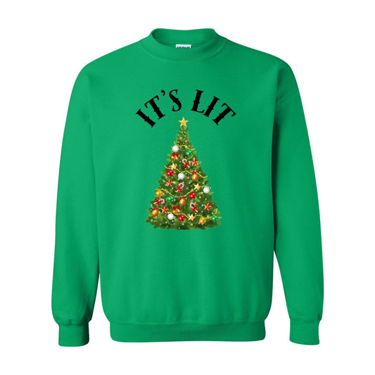 IT'S LIT Xmas Cotton-Blend Sweatshirt-Unisex