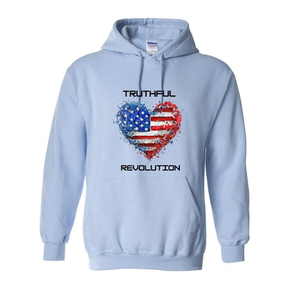 Unisex TRUREV Pullover Hooded Sweatshirt-blk ltr