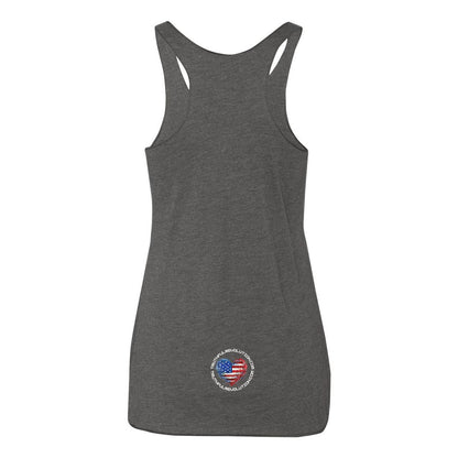 Women’s TRUREV Triblend Racerback Tank-White Letter
