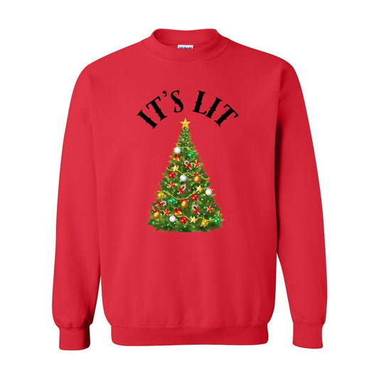 IT'S LIT Xmas Cotton-Blend Sweatshirt-Unisex