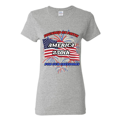America 250 Cotton Women's Short Sleeve T-Shirt