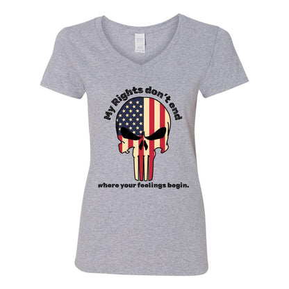 My Rights Women's V-Neck Cotton T-Shirt