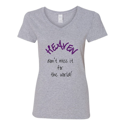 Heaven Women's Cotton V-Neck T-Shirt