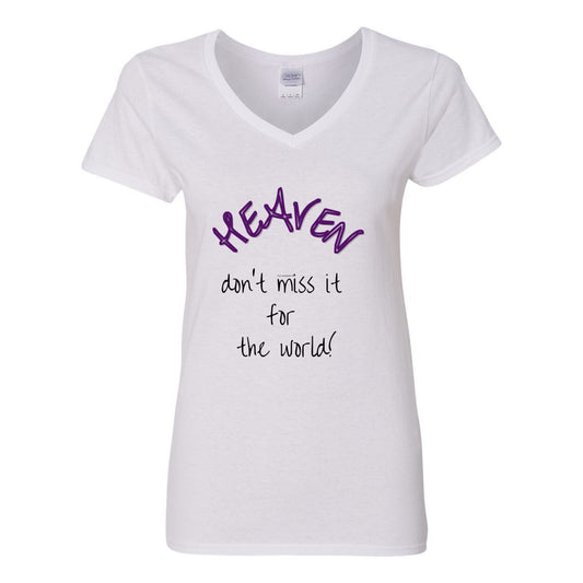 Heaven Women's Cotton V-Neck T-Shirt