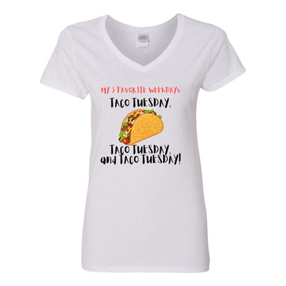 Taco Tuesday Women's V-Neck Cotton T-Shirt