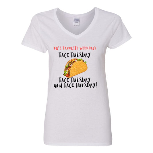 Taco Tuesday Women's V-Neck Cotton T-Shirt