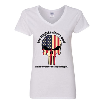 My Rights Women's V-Neck Cotton T-Shirt